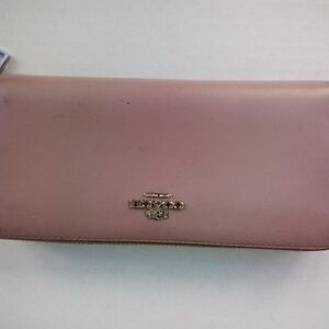 Coach Accordion Zip Wallet Dusty Rose  # F54007 Good Condition - Picture 2 of 7